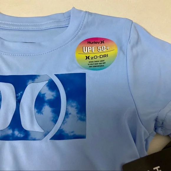 Hurley cute blue tie-dye UPF50+ active shorts set 4058 - Picture 8 of 8